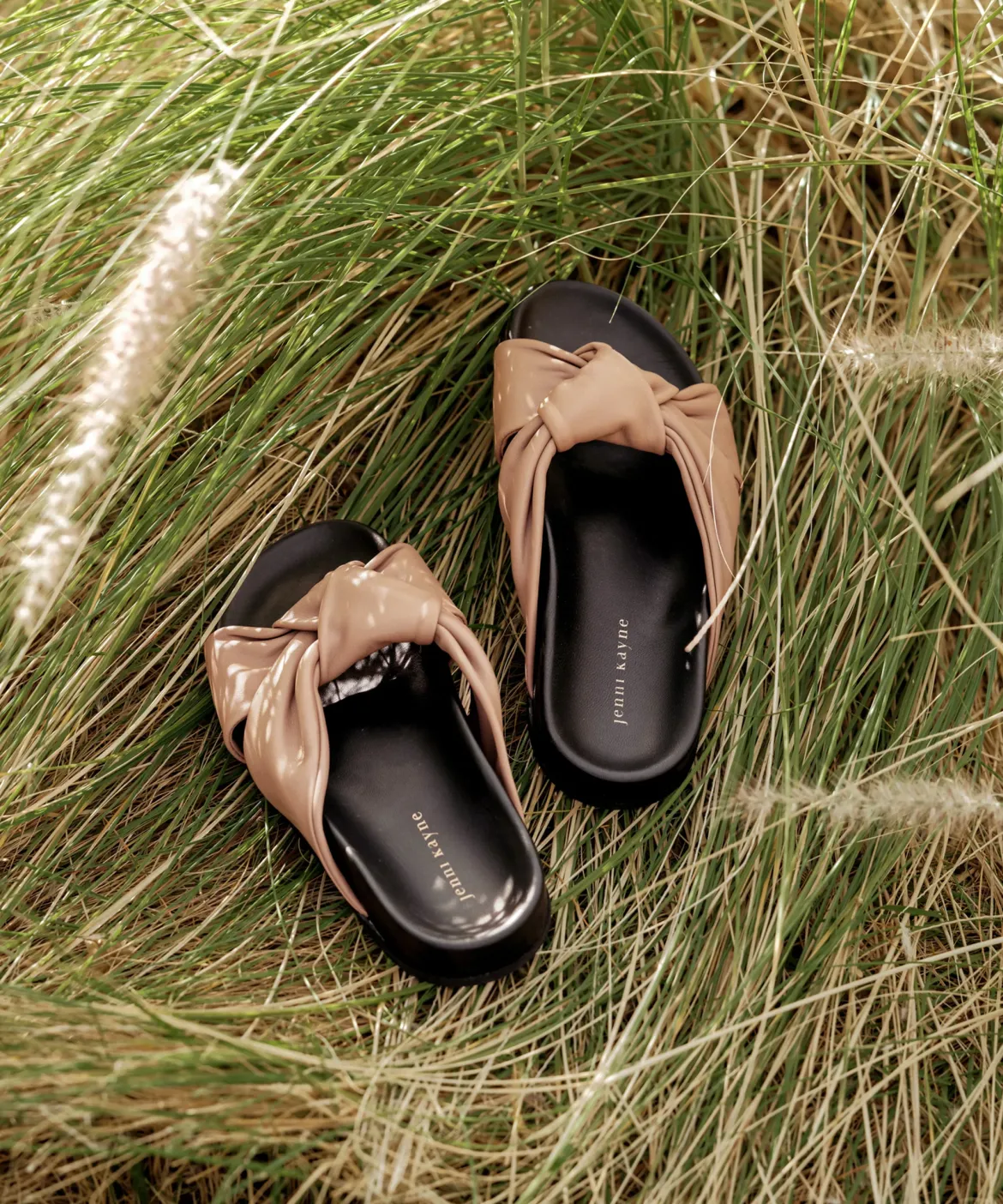 Jenni Kayne Leather Knot Sandal Taupe Outlet