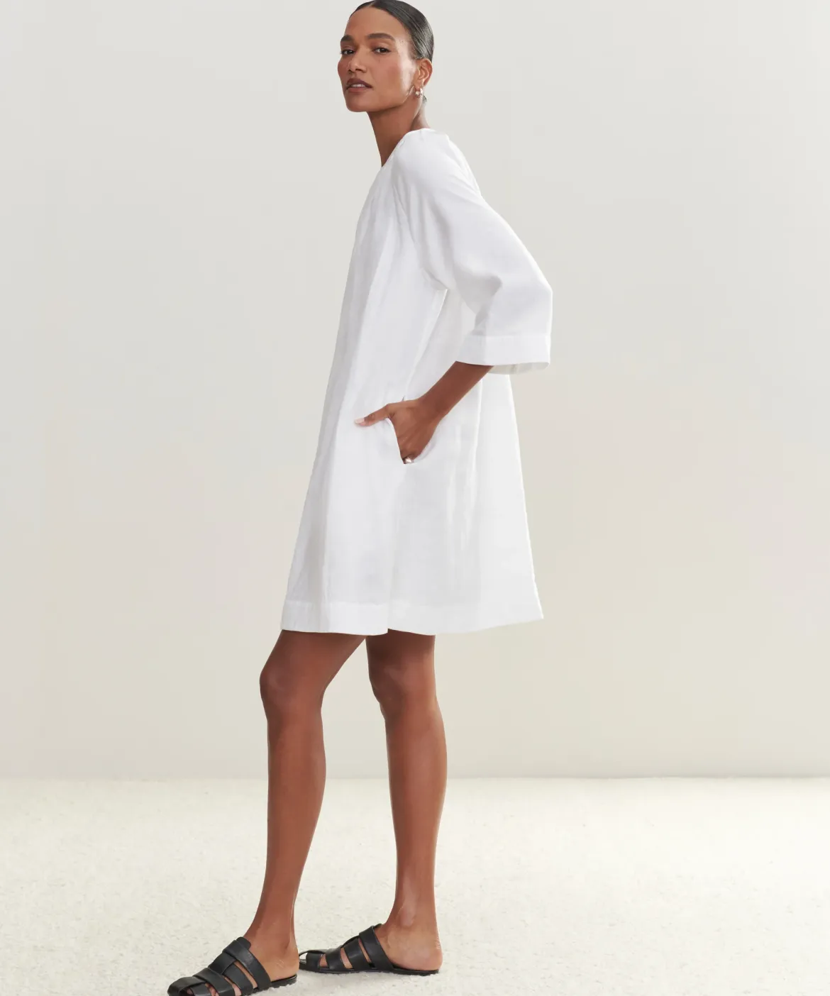 Jenni Kayne Linen August Dress White Best