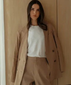 Jenni Kayne Linen Keaton Blazer Khaki Hot