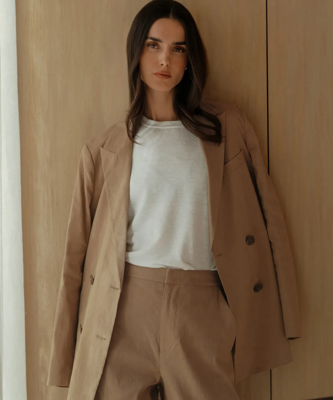 Jenni Kayne Linen Keaton Blazer Khaki Hot