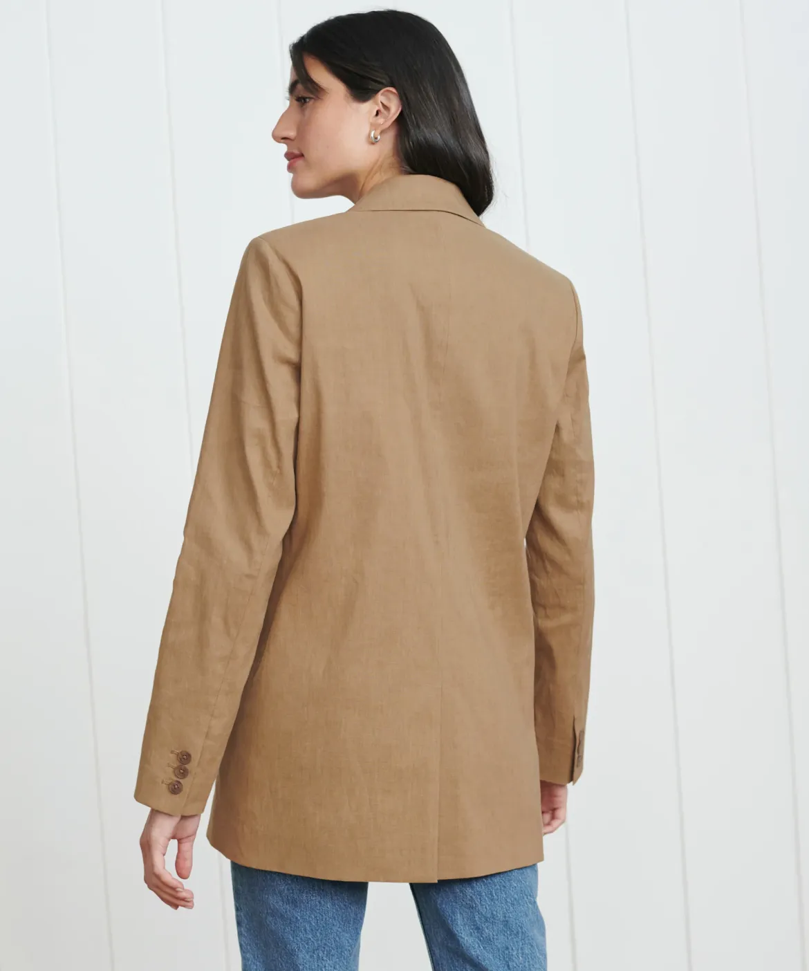 Jenni Kayne Linen Keaton Blazer Khaki Hot