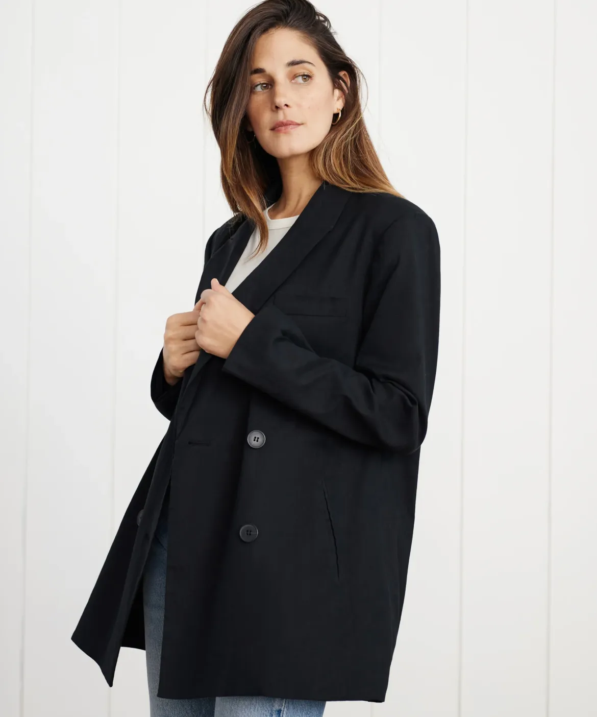 Jenni Kayne Linen Keaton Blazer Black Best