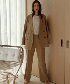 Jenni Kayne Linen Keaton Pant Khaki Outlet