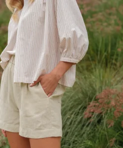 Jenni Kayne Linen Logan Short Natural New