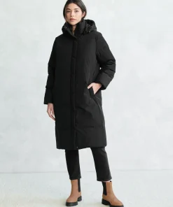 Jenni Kayne Long Puffer Jacket Black Clearance