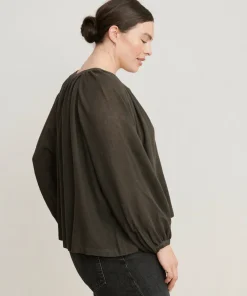Jenni Kayne Long-Sleeve Willow Blouse Valley Hot