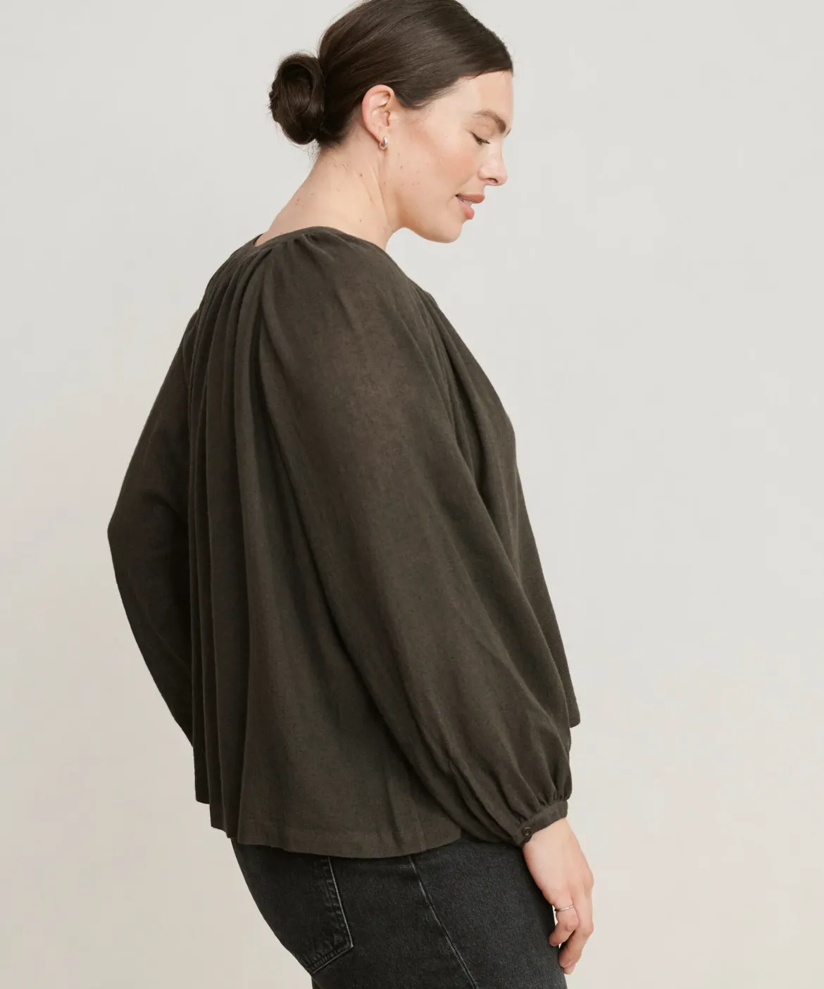 Jenni Kayne Long-Sleeve Willow Blouse Valley Hot