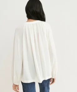 Jenni Kayne Long-Sleeve Willow Blouse Ivory Discount