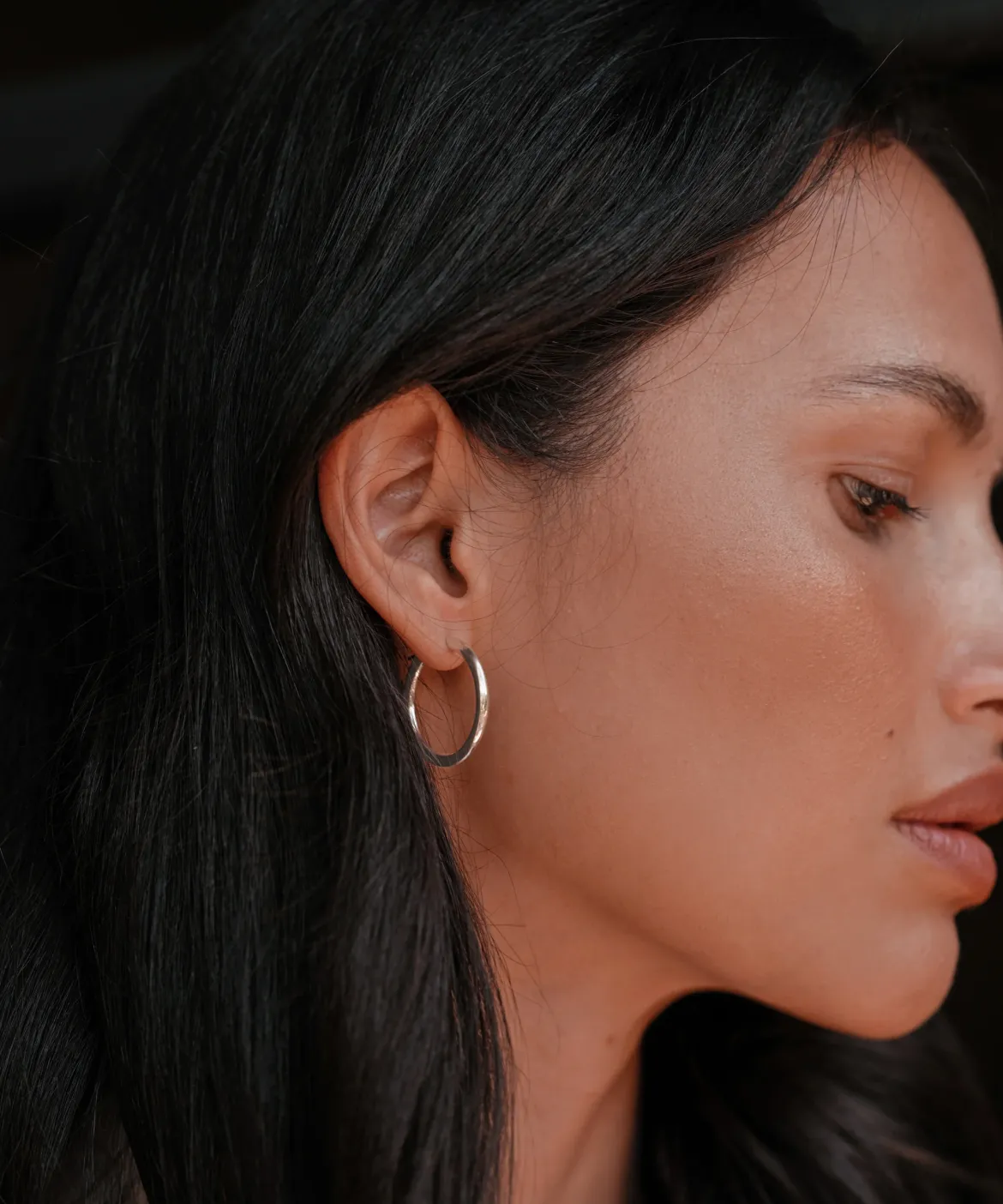 Jenni Kayne Medium Eloise Hoops White Gold Fashion