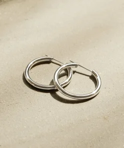 Jenni Kayne Medium Eloise Hoops White Gold Fashion