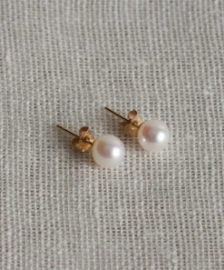 Jenni Kayne Medium Loren Pearl Studs Gold Sale