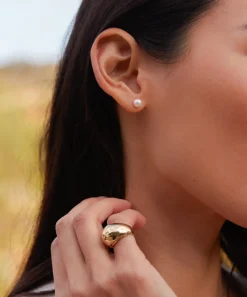 Jenni Kayne Medium Loren Pearl Studs Gold Sale