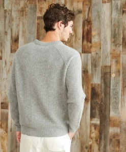 Jenni Kayne Men'S Cashmere Fisherman Sweater Heather Grey Best