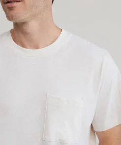 Jenni Kayne Men'S Vintage Pocket Tee Ivory New