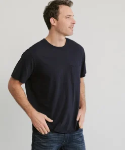 Jenni Kayne Men'S Vintage Pocket Tee Navy New