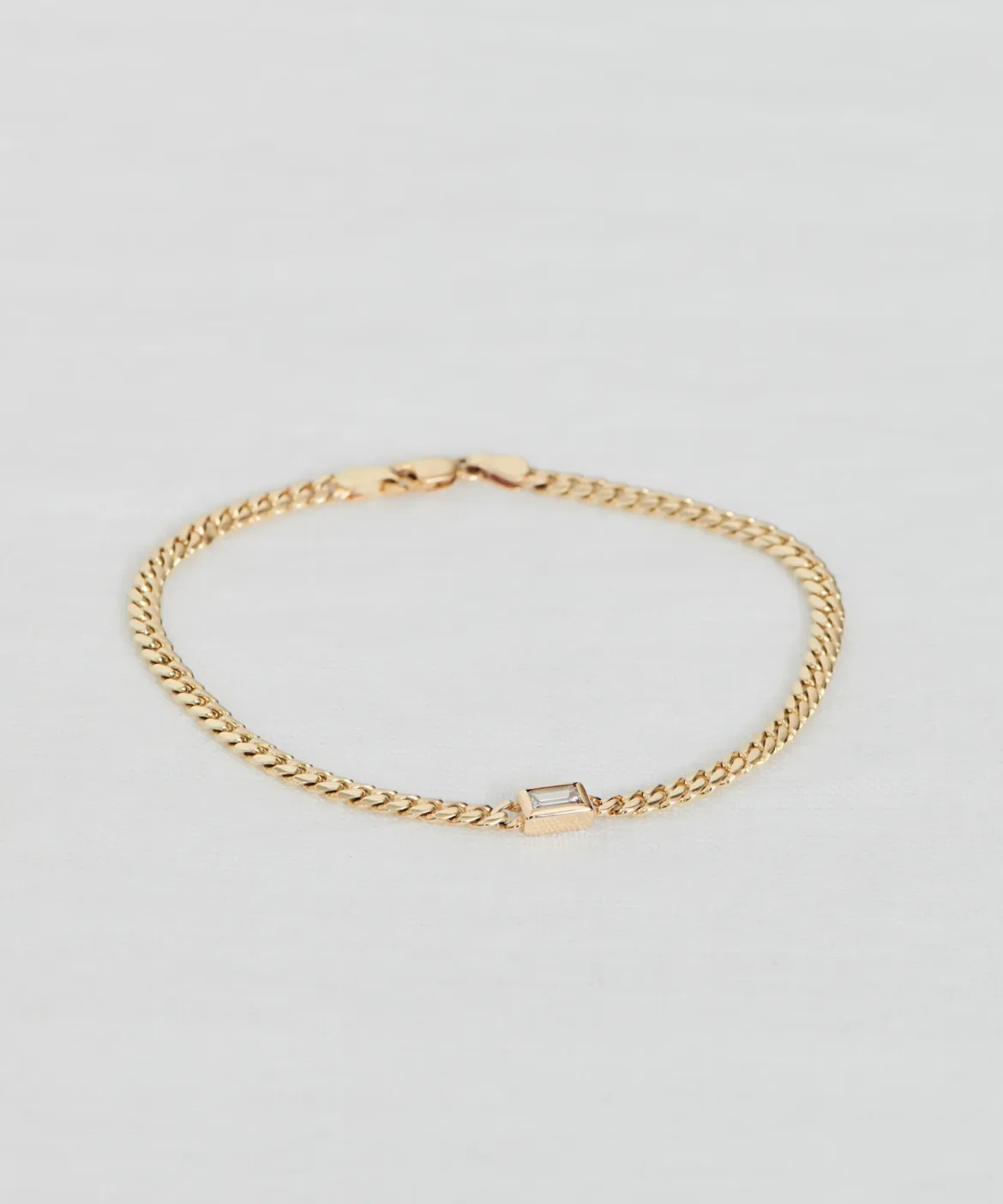 Jenni Kayne Merit Emerald Cut Bracelet Gold New