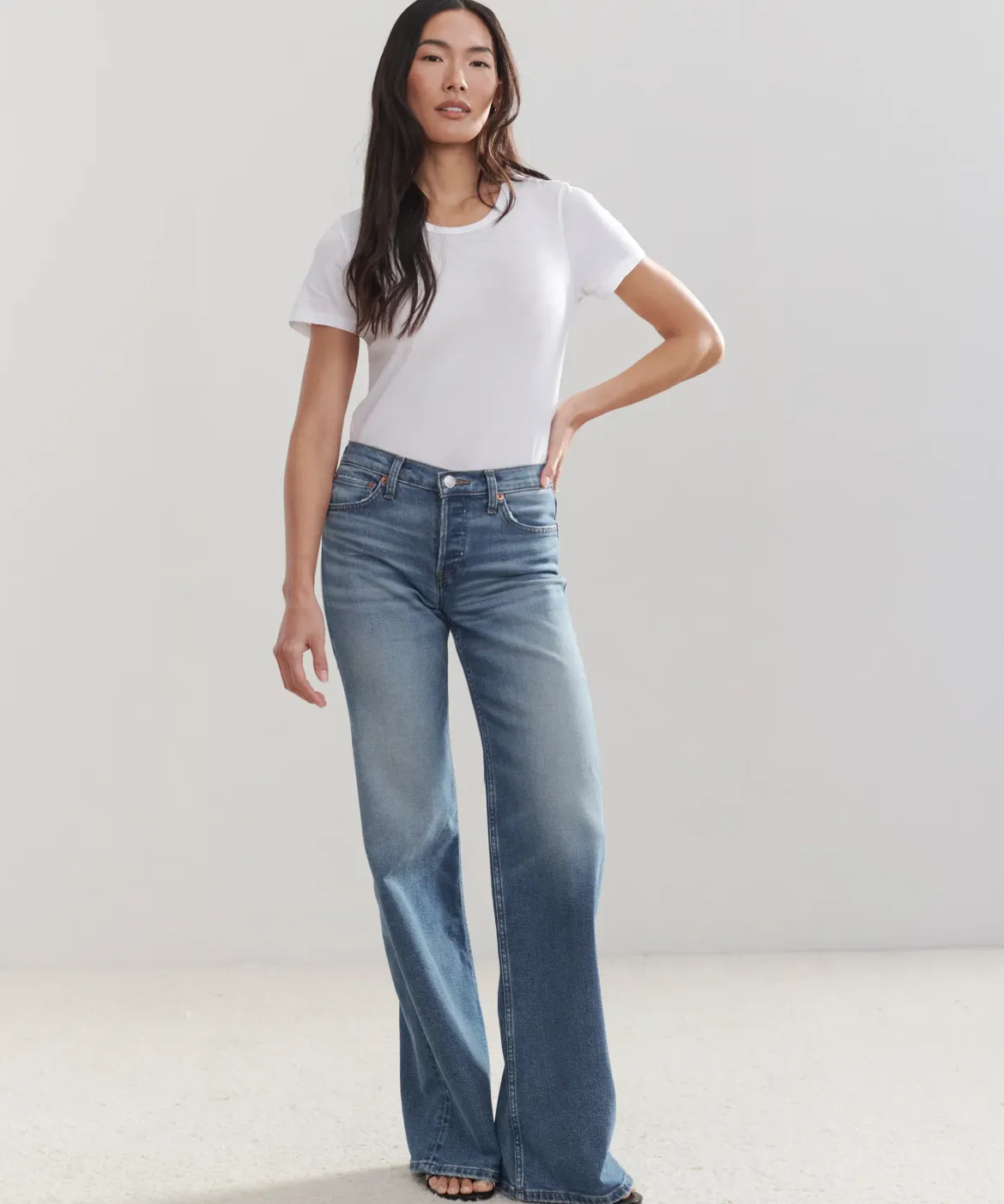 Jenni Kayne Mid Rise Wide Leg West Coast Fade Sale
