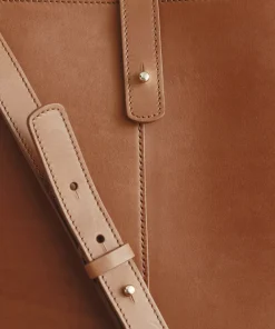 Jenni Kayne Mini Leather Bucket Bag Cognac Discount