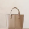 Jenni Kayne Mini Leather Tote Taupe New