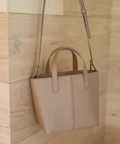 Jenni Kayne Mini Leather Tote Taupe New