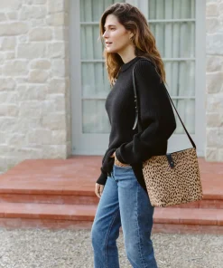 Jenni Kayne Mini Pony Hair Bucket Bag Cheetah Outlet