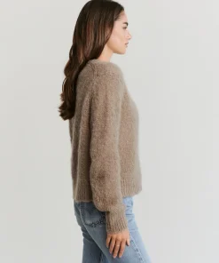 Jenni Kayne Mohair Boyfriend Cardigan Stone Hot