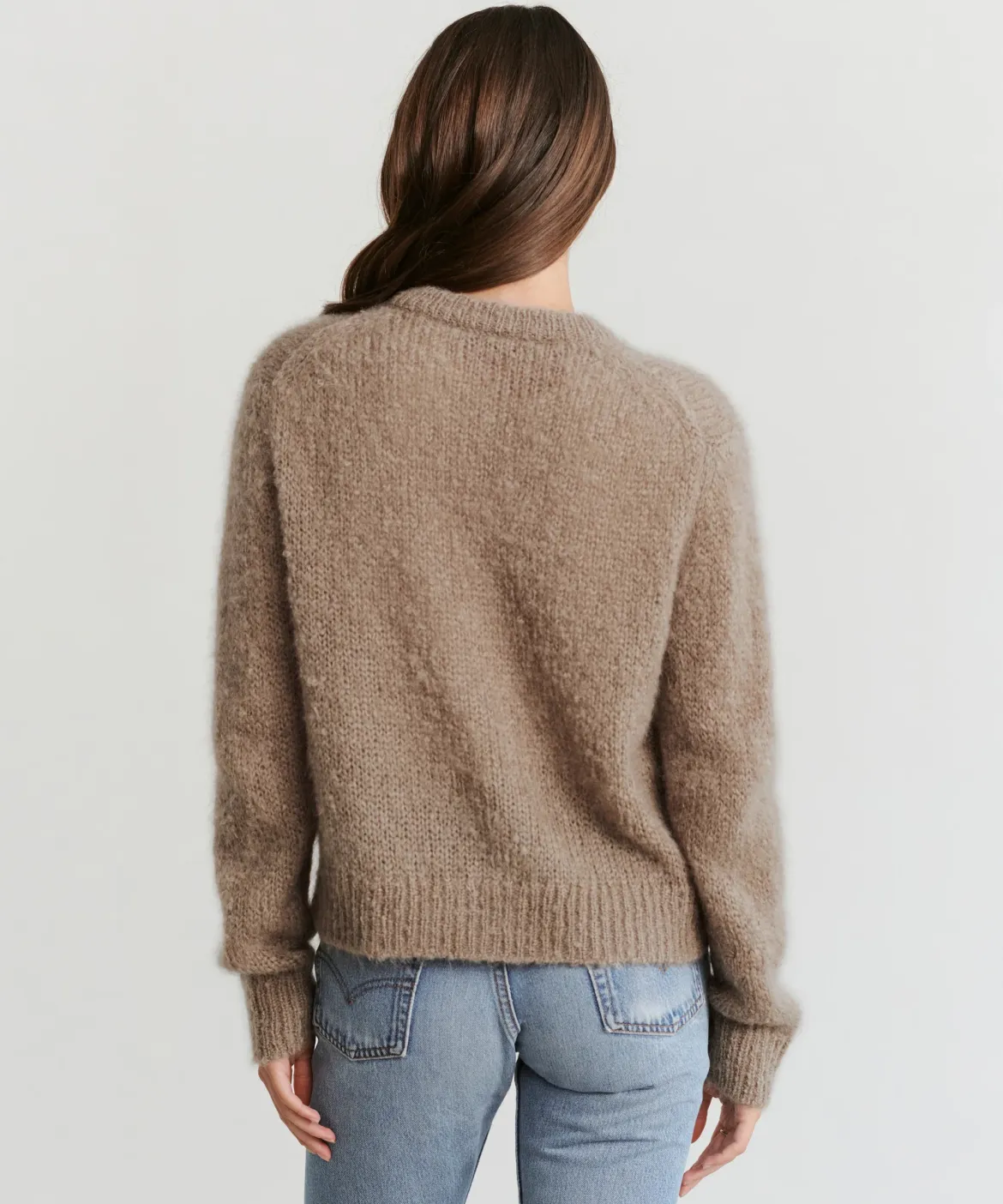 Jenni Kayne Mohair Boyfriend Cardigan Stone Hot
