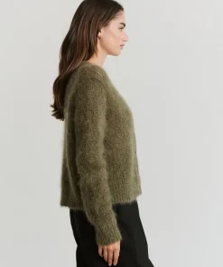 Jenni Kayne Mohair Boyfriend Cardigan Olive Discount
