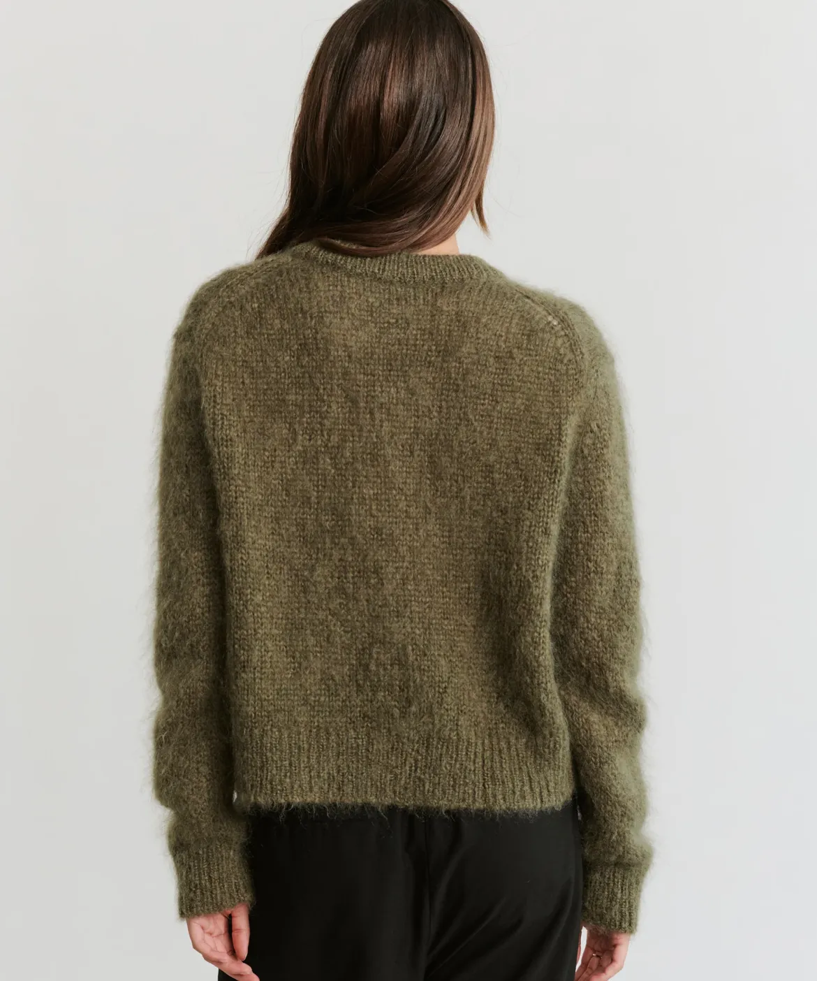 Jenni Kayne Mohair Boyfriend Cardigan Olive Discount