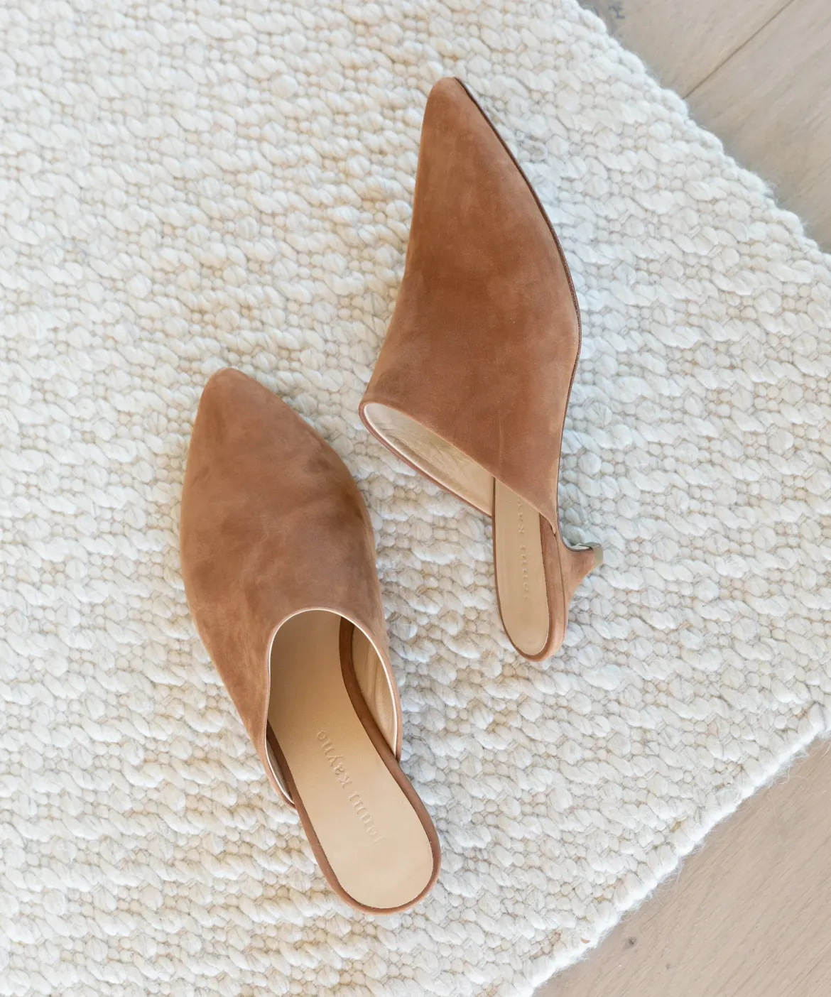 Jenni Kayne Oiled Leather Kitten Heel Mule Walnut Best