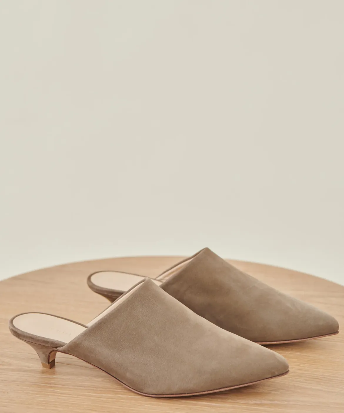 Jenni Kayne Oiled Leather Kitten Heel Mule Laurel Sale