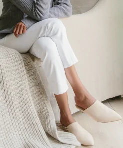 Jenni Kayne Oiled Leather Kitten Heel Mule Natural Discount