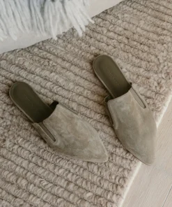Jenni Kayne Oiled Leather Mule Olive Clearance