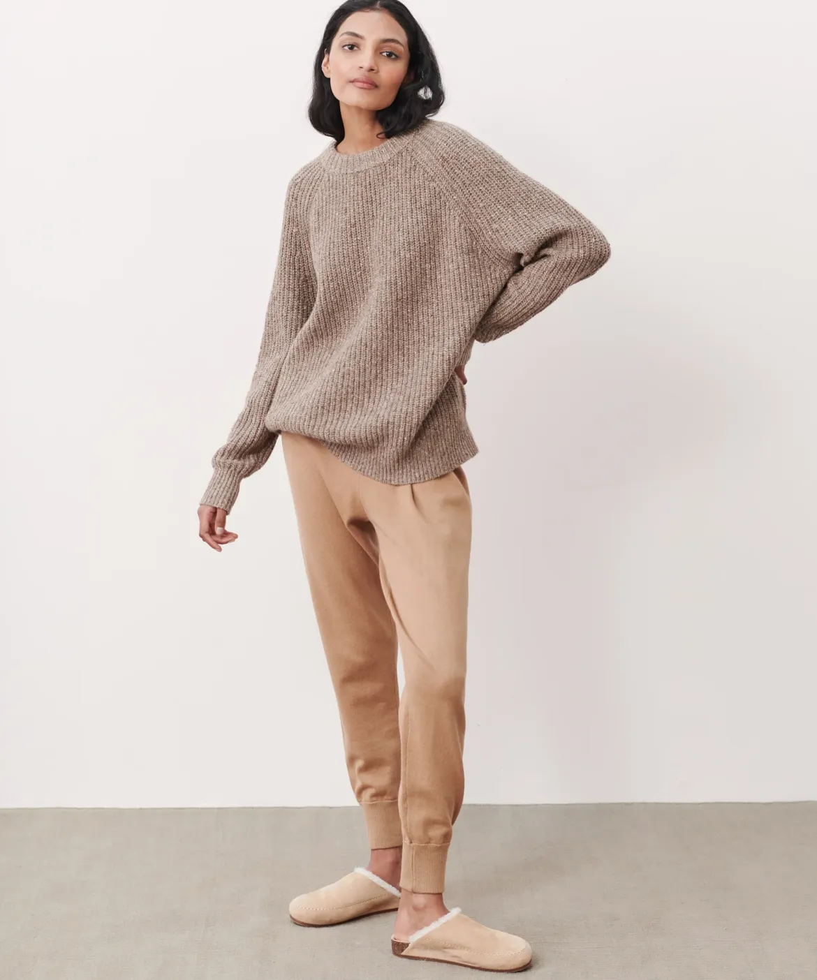 Jenni Kayne Oversized Cashmere Fisherman Taupe Online