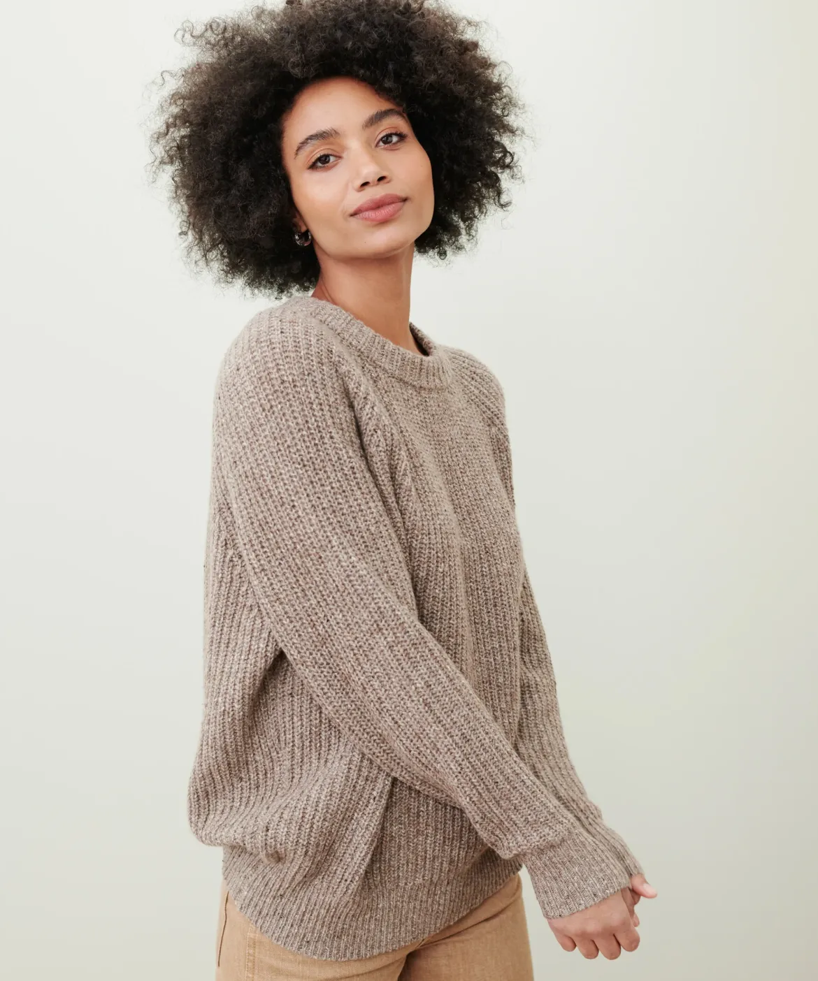 Jenni Kayne Oversized Cashmere Fisherman Taupe Online