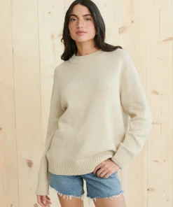 Jenni Kayne Oversized Crewneck Cream Best