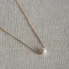 Jenni Kayne Philo Pearl Necklace Gold New
