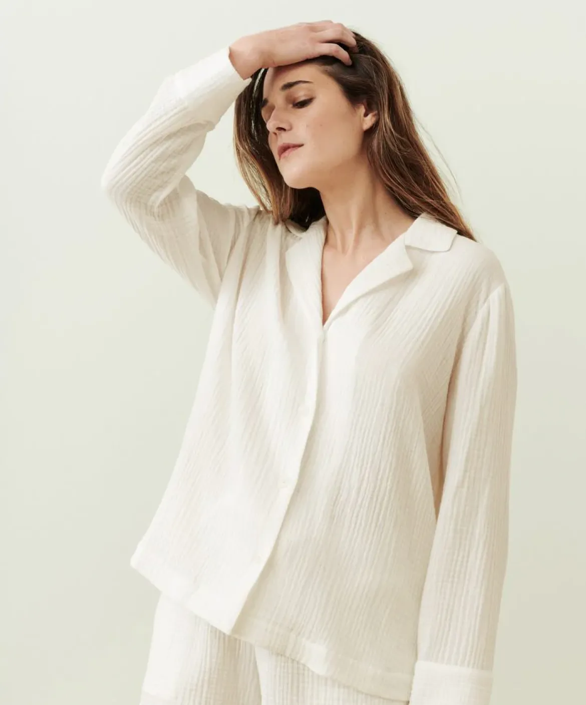 Jenni Kayne Playa Pajama Top Ivory New