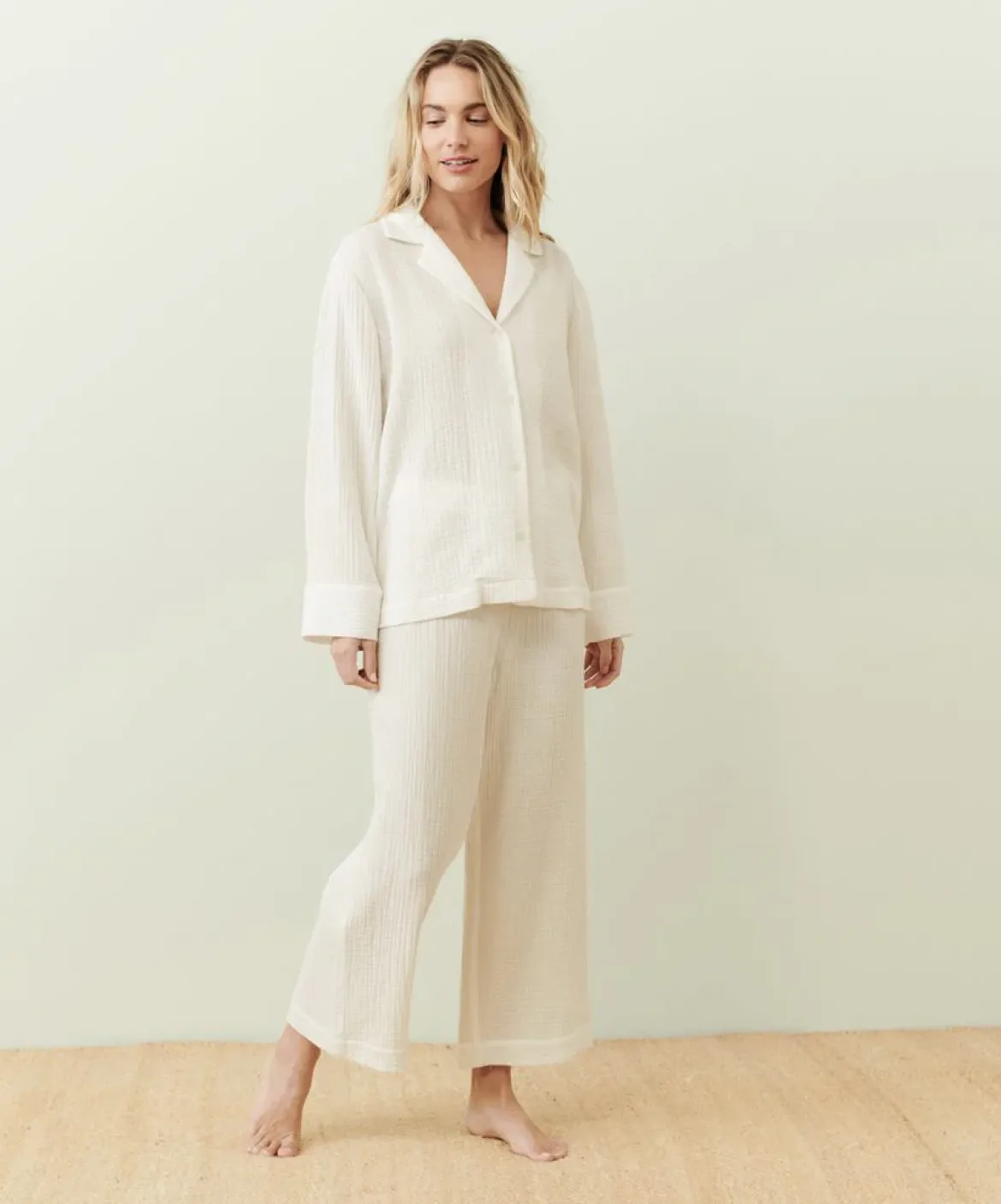 Jenni Kayne Playa Pajama Top Ivory New