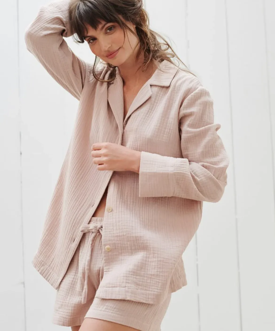 Jenni Kayne Playa Pajama Top Blush Fashion
