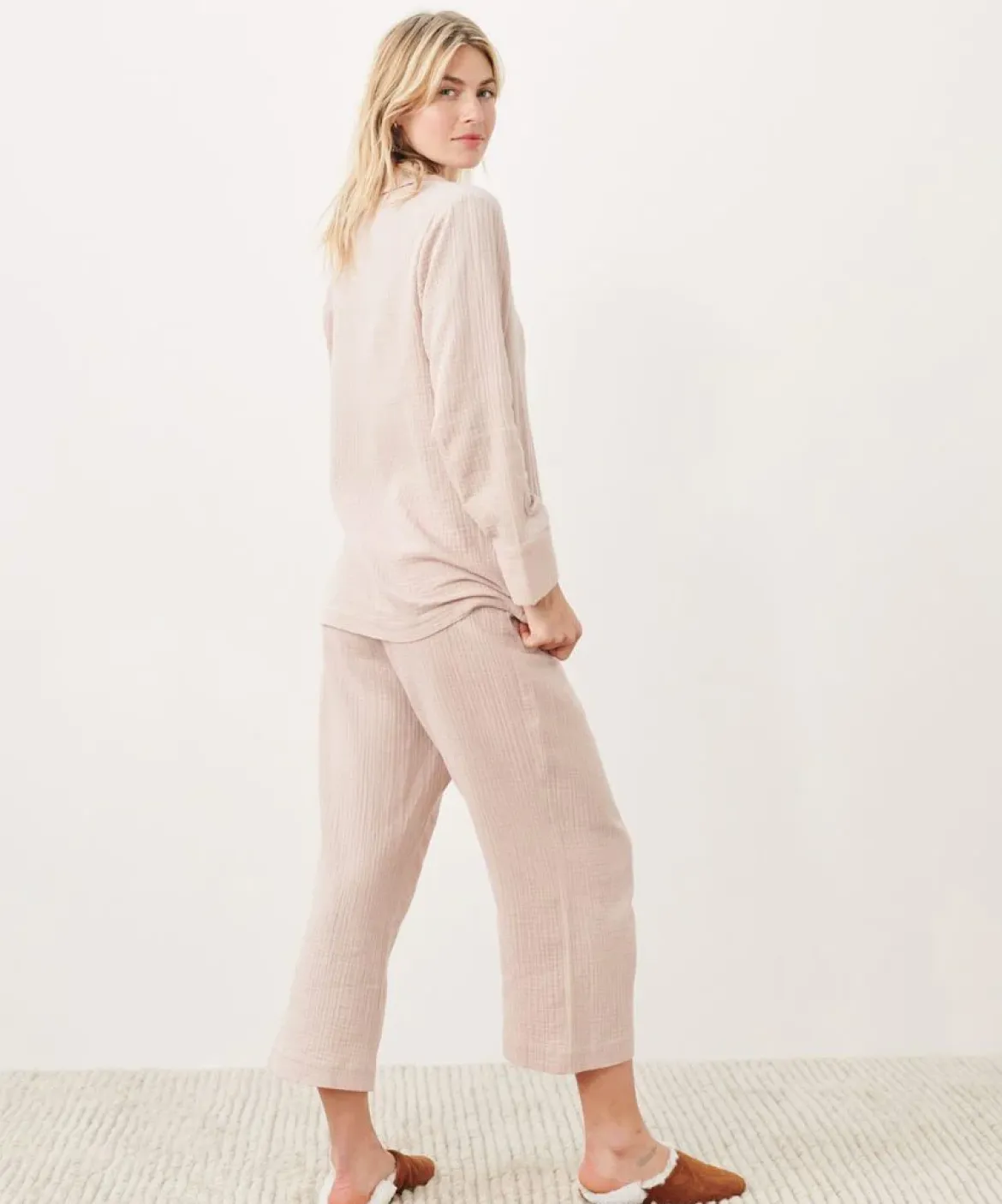 Jenni Kayne Playa Pajama Top Blush Fashion