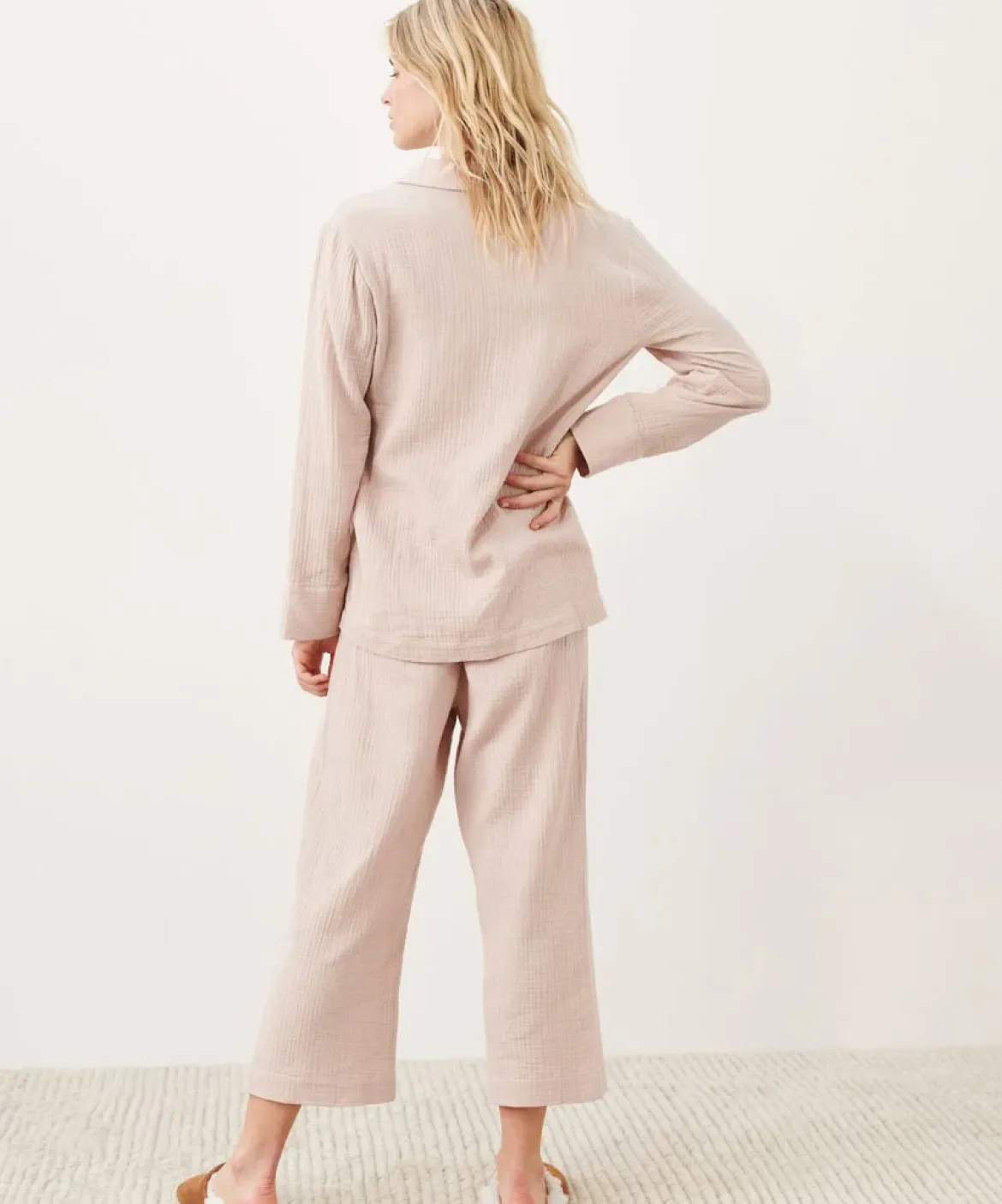 Jenni Kayne Playa Pajama Top Blush Fashion