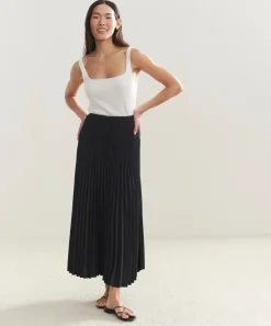 Jenni Kayne Pleated Skirt Black Hot