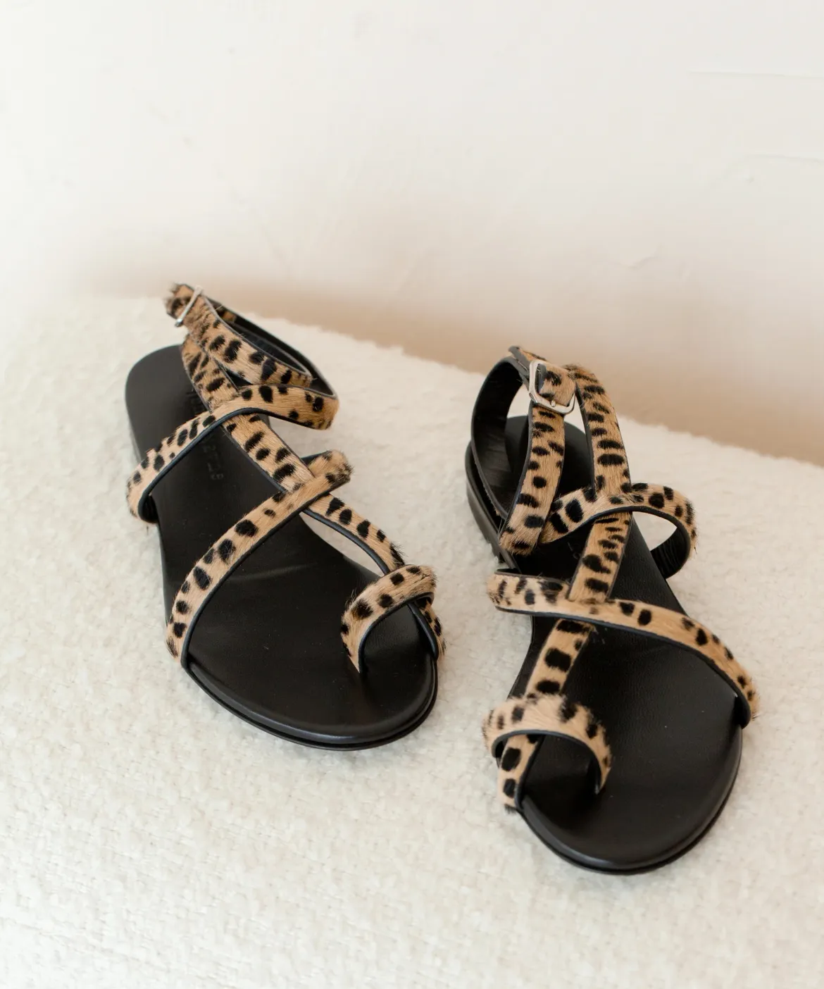 Jenni Kayne Pony Hair Strappy Sandal Cheetah Hot