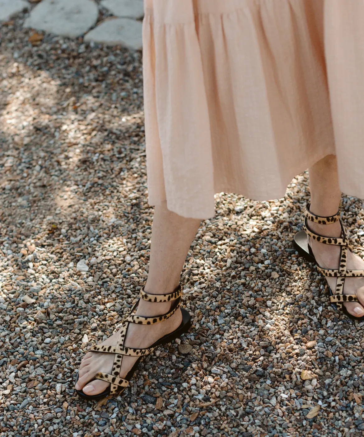 Jenni Kayne Pony Hair Strappy Sandal Cheetah Hot