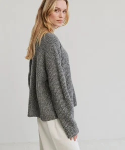 Jenni Kayne Ranch Fisherman Sweater Grey Marl Online