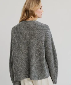 Jenni Kayne Ranch Fisherman Sweater Grey Marl Online