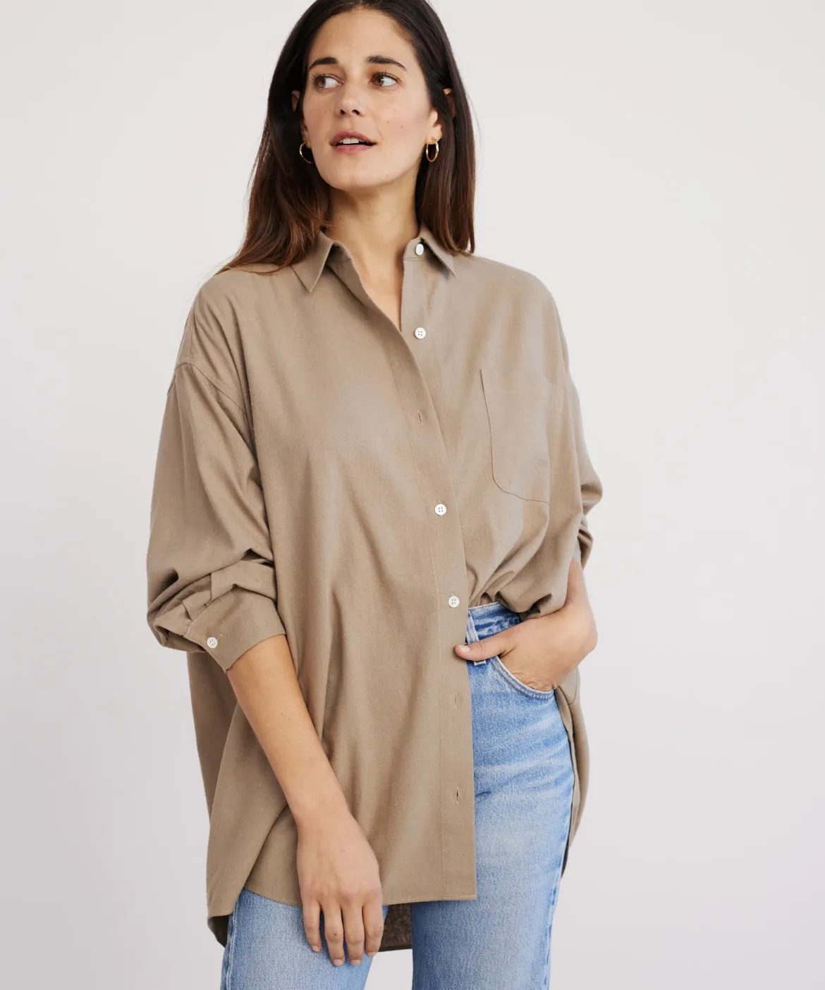 Jenni Kayne Relaxed Oversized Shirt Hazel Best