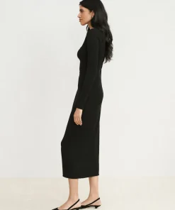 Jenni Kayne Ribbed Skirt Black Outlet