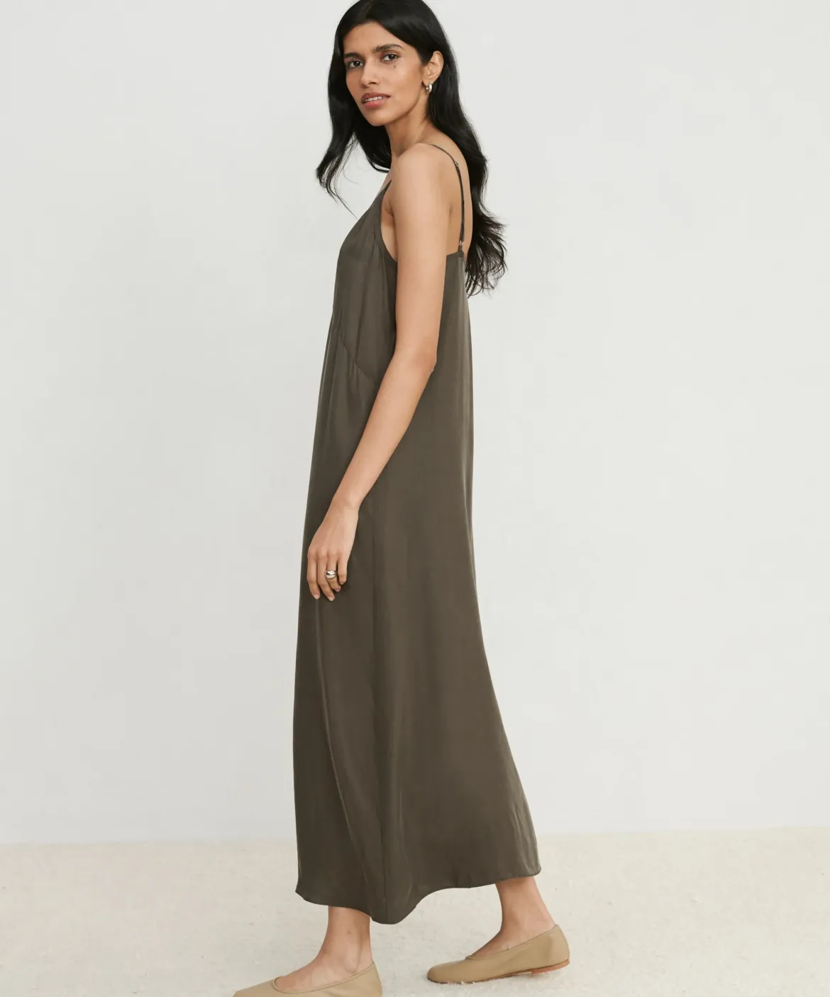 Jenni Kayne Rio Slip Dress Moss Discount